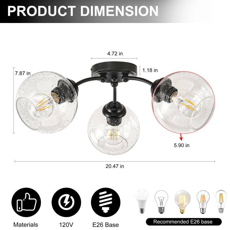 3-Light Dimmable Vanity Light