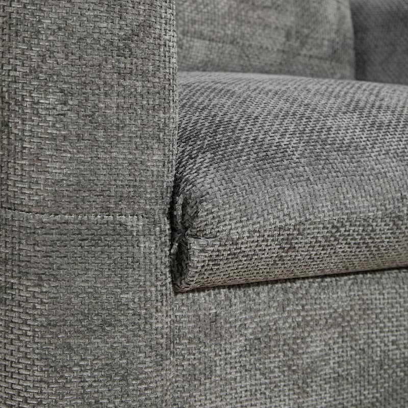 Roomfitters 42"x33" Upholstered Armchair with Wide Seat, Dual-Port Charger, Pull-Line Tufted Design, High-Density Foam