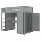 preview thumbnail 11 of 38, Maximized Storage Space Design Loft Bed with Guardrail, Sturdy Construction, Twin Size