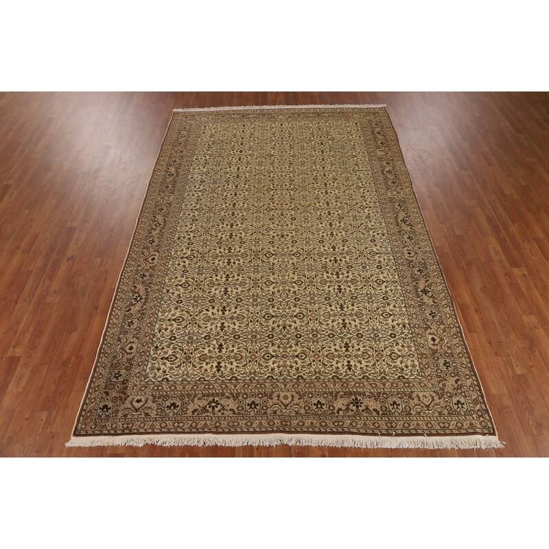 All-Over Anatolian Turkish Vintage Area Rug Hand-Knotted Wool Carpet - 6'7" X 9'10"
