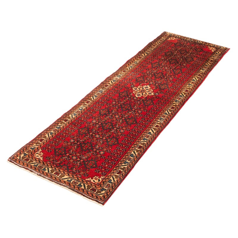 ECARPETGALLERY Hand-knotted Andelz Red Wool Rug - 2' 8" x 8' 11"
