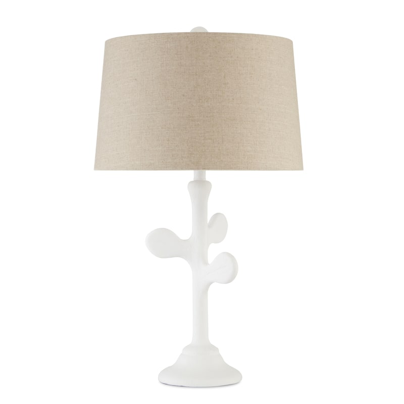 Currey & Company Charny White Table Lamp - 30.25"h x 18"dia