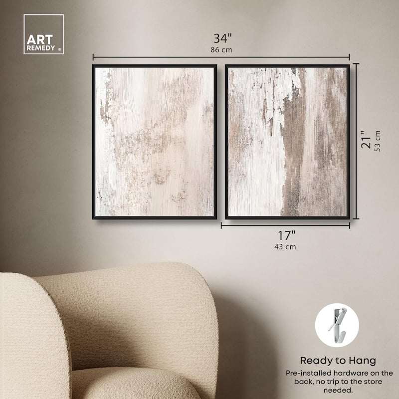 Striated Texture III Canvas Set of 2 by Art Remedy
