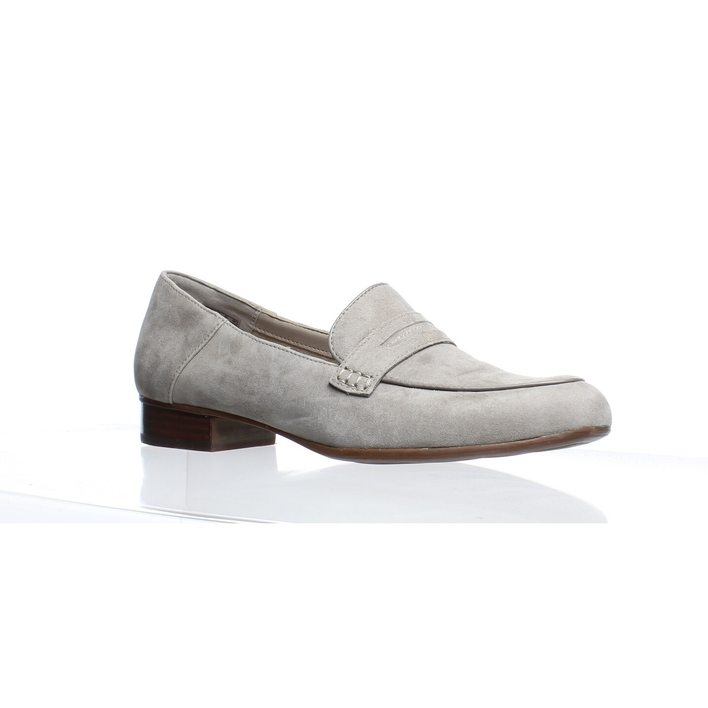 clarks grey loafers