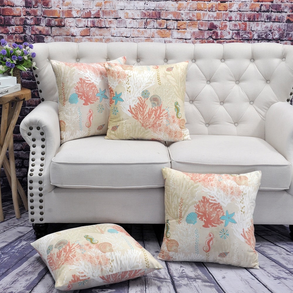 Christmas Holiday Gift Pillow Shells 4 pc Set, NO INSERT