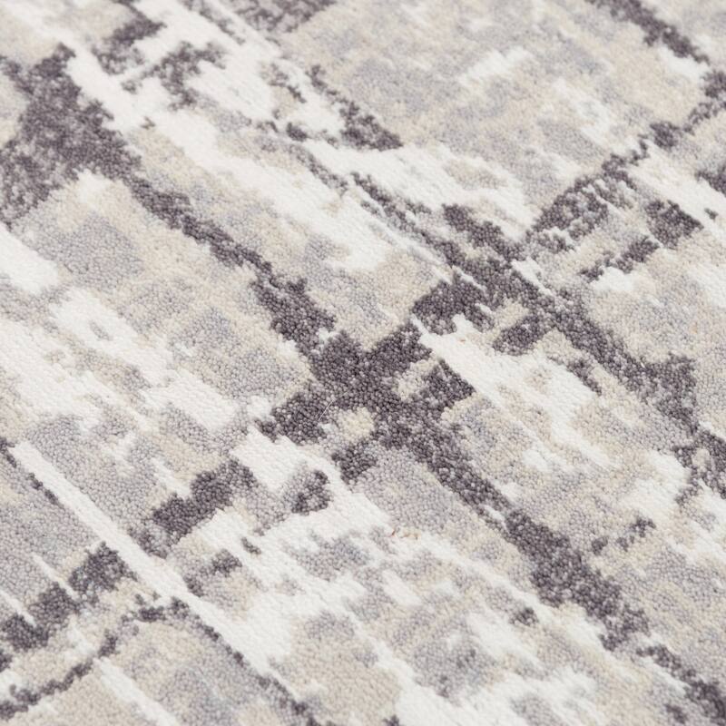 Alora Decor Aurora Transitional Ivory/Gray Wool/Tencel Area Rug