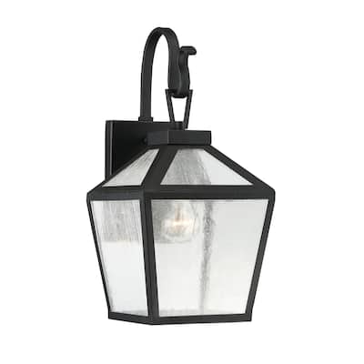 Black One Light Wall Mount from the Woodstock Collection