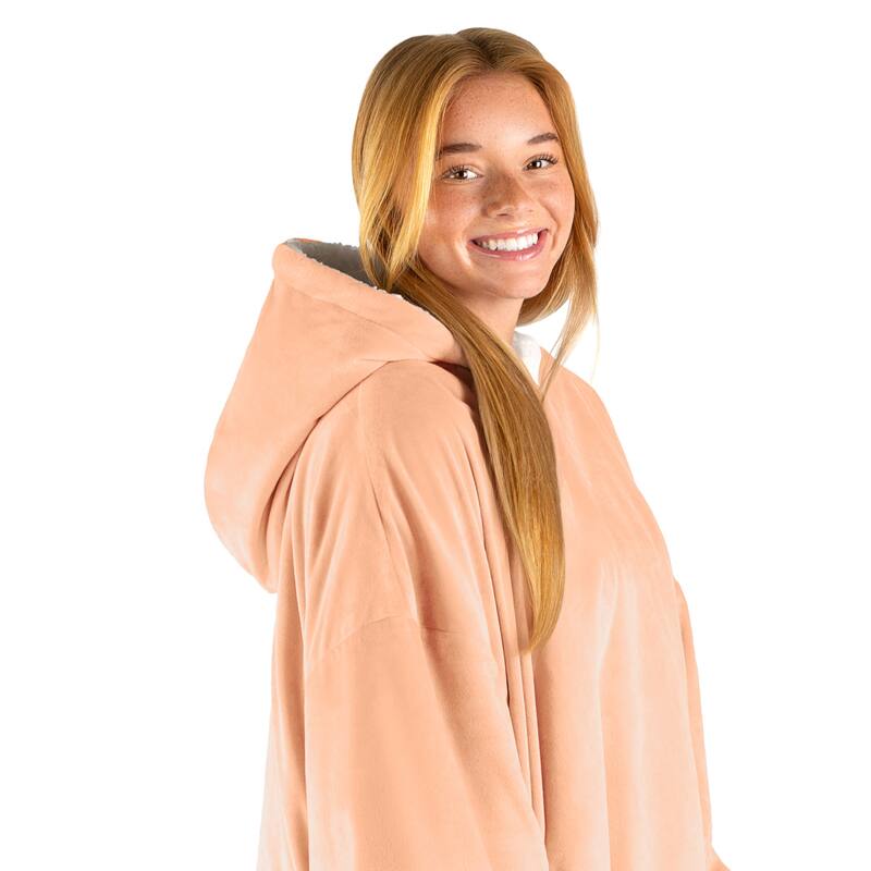 Bare Homey B-Cozy Oversized Sherpa Wearable Blanket