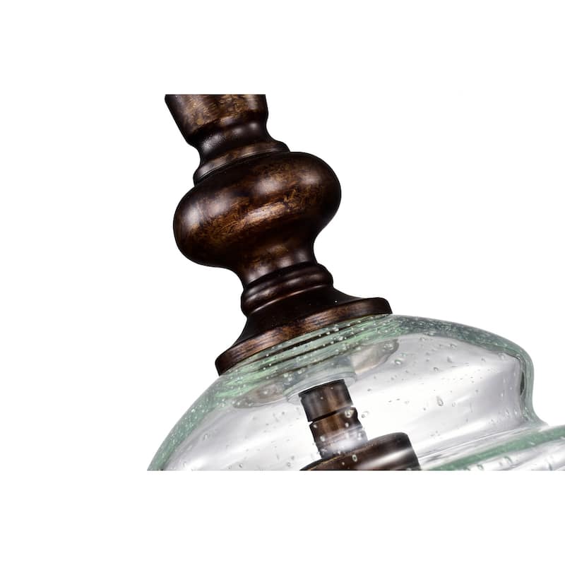 Oil Rubbed Bronze 1-Light Pendant with Glass Bell Jar Shade - Oil Rubbed Bronze