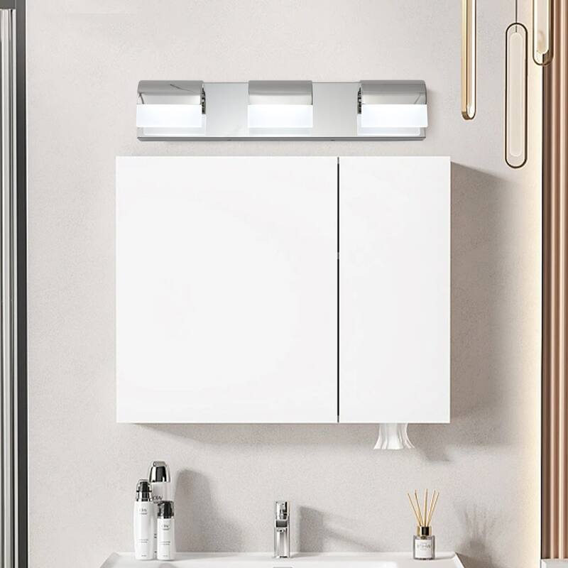 LED Contemporary Vanity Lights Fixture Bathroom Wall Light Over Mirror 3 Lights Dimmable