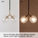 preview thumbnail 7 of 11, Marsie Modern Contemporary 2-Lights Chic Orb Pendat Lights with Globe Seeded Glass - L 12" x W 5.5" x H 73.5"