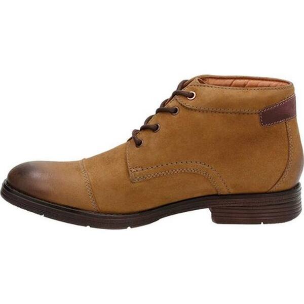 Shop Clarks Men S Devington Cap Ankle Boot Tobacco Goat Cow Suede
