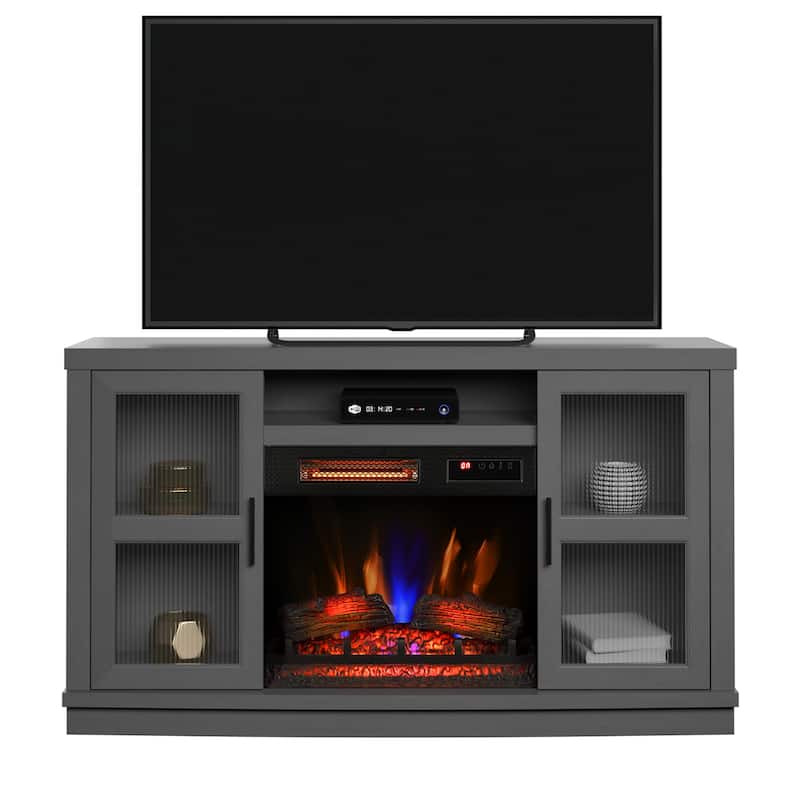 duraflame® Electric Fireplace Entertainment Console for 60 Inch TVs, Antique Gray