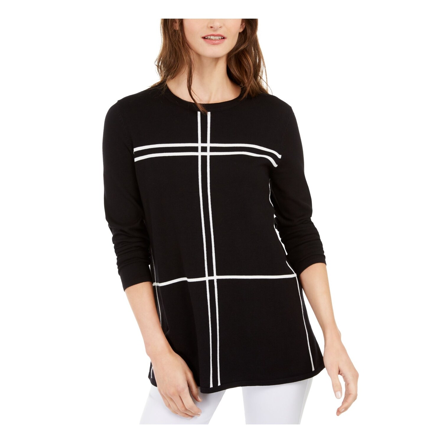 grid sweater