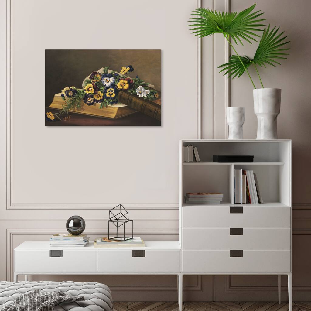 Wynwood Studio Canvas Floral and Botanical Flowers of memory Wall Art Canvas Print