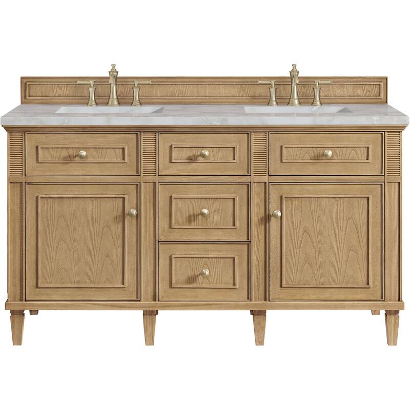 James Martin Vanities 424-V60D-FVSL Lorelai 60" Free Standing Double - Light Natural Oak