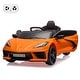preview thumbnail 1 of 47, 12V Kids Ride on Car Licensed Corvette Battery Powered Car Toddles Electric Sports Car Toy with Remote Control Orange