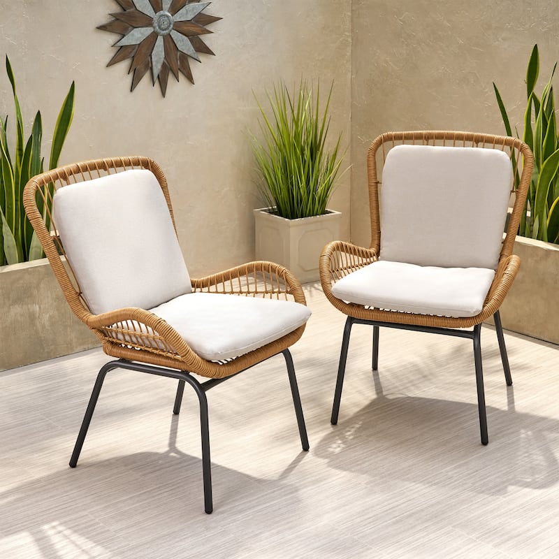 Patio Chair with Cushions (Set of 2)