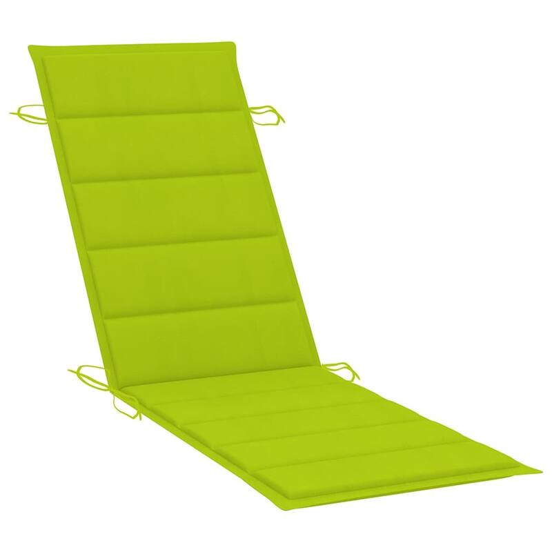 vidaXL Patio Sun Lounger with Cushion Solid Acacia Wood - 72.4" x 21.7" x 25.2"