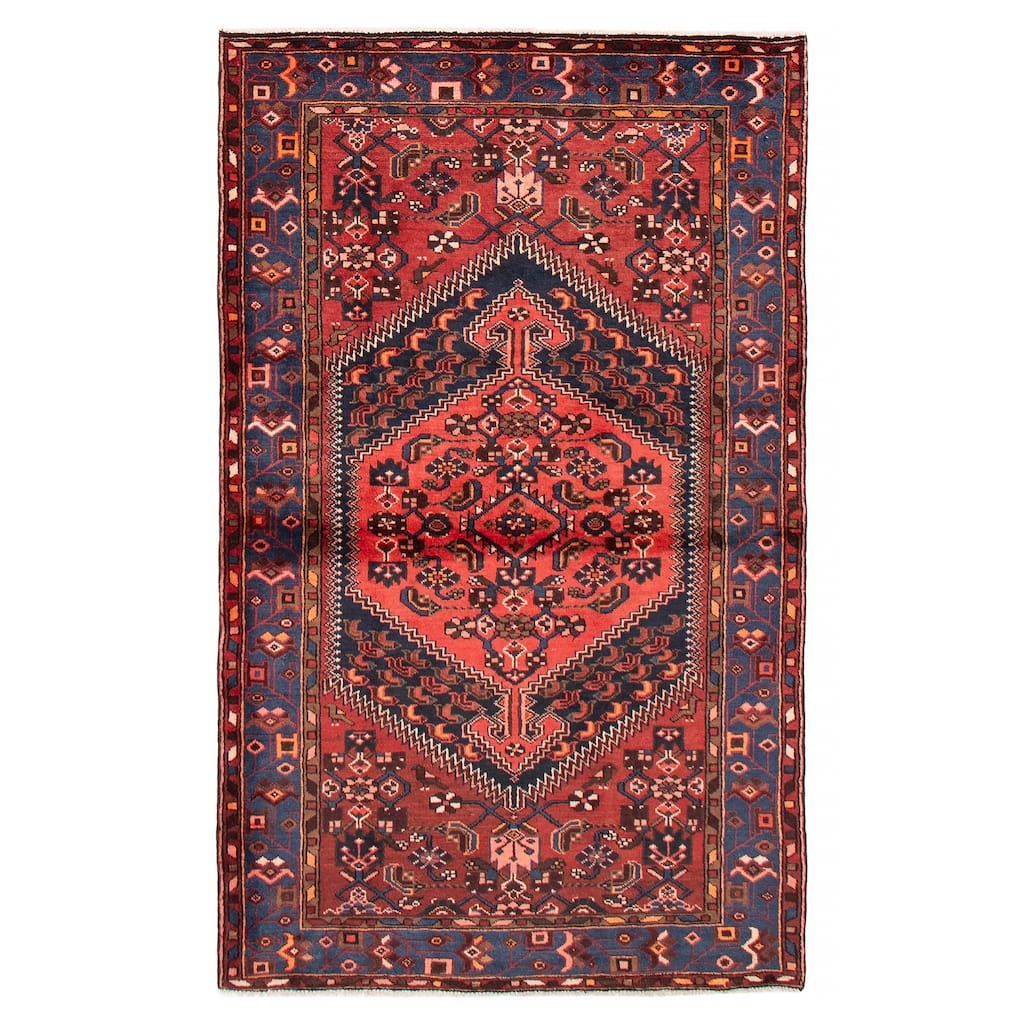 ECARPETGALLERY Hand-knotted Andelz Red Wool Rug - 4'3 x 6'11