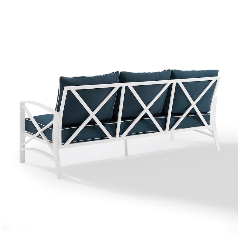 Kaplan Outdoor Metal Sofa - 79"W x 30.5"D x 32"H