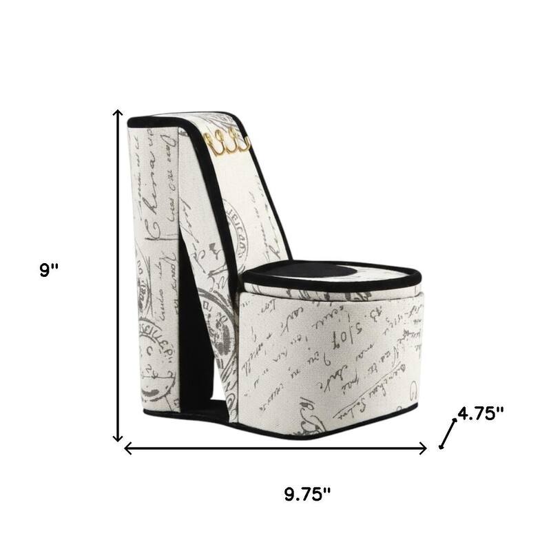 9" Royal Blue Black And Gold Velvet High Heel Jewelry Box