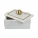 preview thumbnail 47 of 48, Marble Decorative Storage Box with Lid and Gold Accent Handle