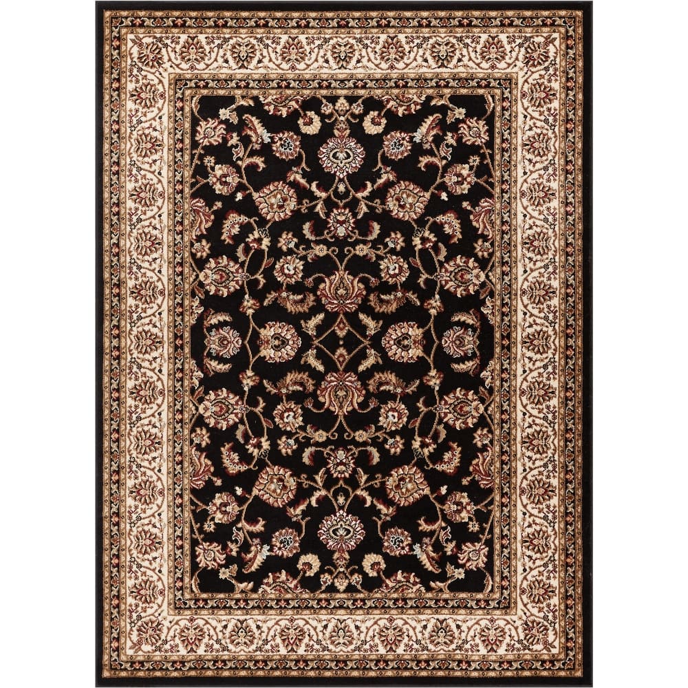 Well Woven Oriental Detailed Palace Green Area Rug - 5'3" x 7'3"