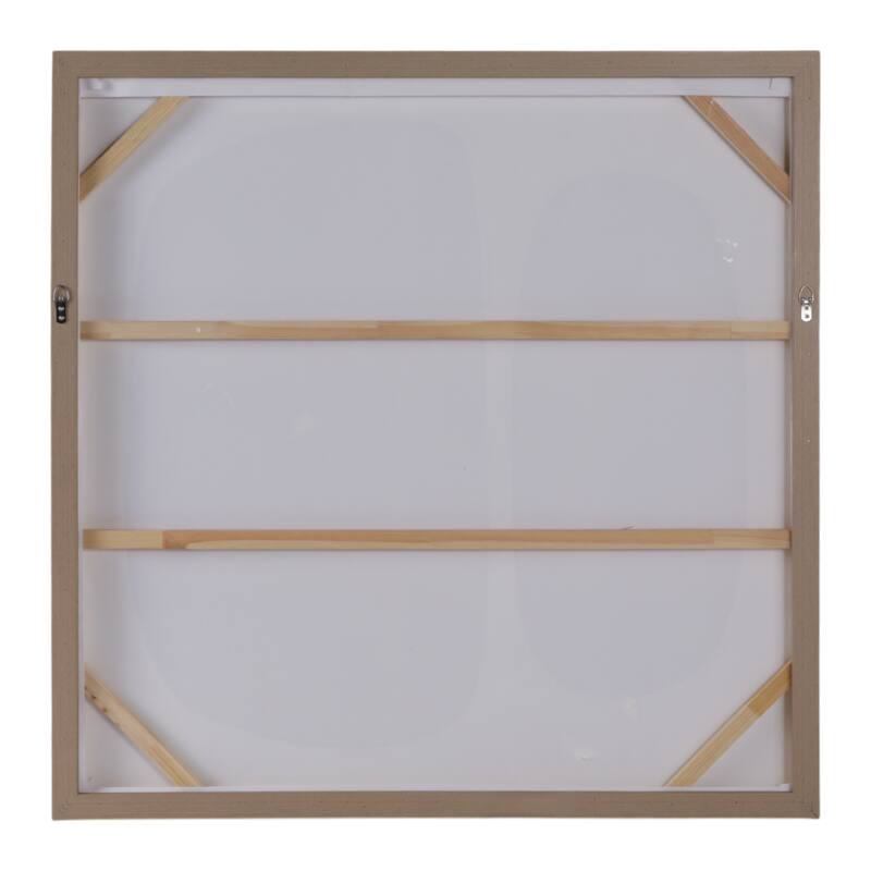 Canvas Wall Art Abstract 3D Framed Modern Decor - 40" White