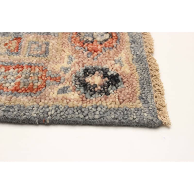ECARPETGALLERY Hand-knotted Jules Serapi Light Denim Blue Wool Rug - 8'1 x 2'7