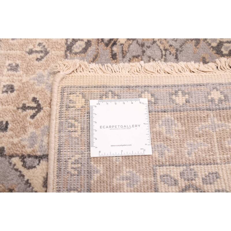 ECARPETGALLERY Hand-knotted Mamluk Grey Wool Rug - 6'0 x 8'11
