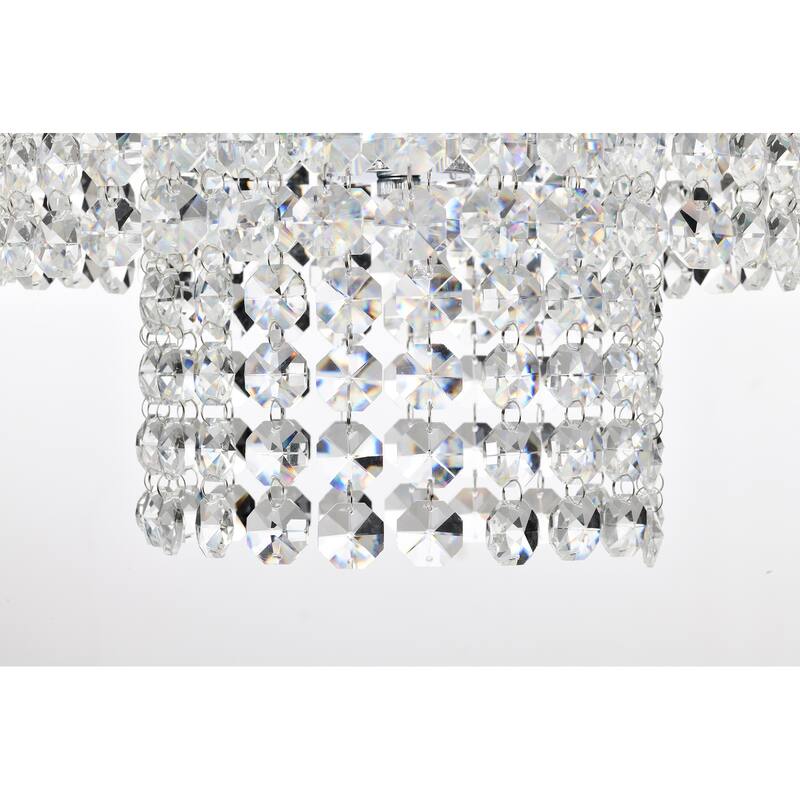 Chrome Finish 4-Light Glam Chandelier with Crystal Hanging