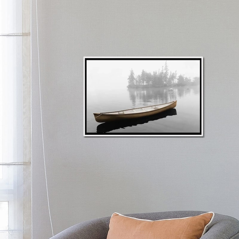 iCanvas "Lone Canoe" by Rig Studios Framed Canvas Print