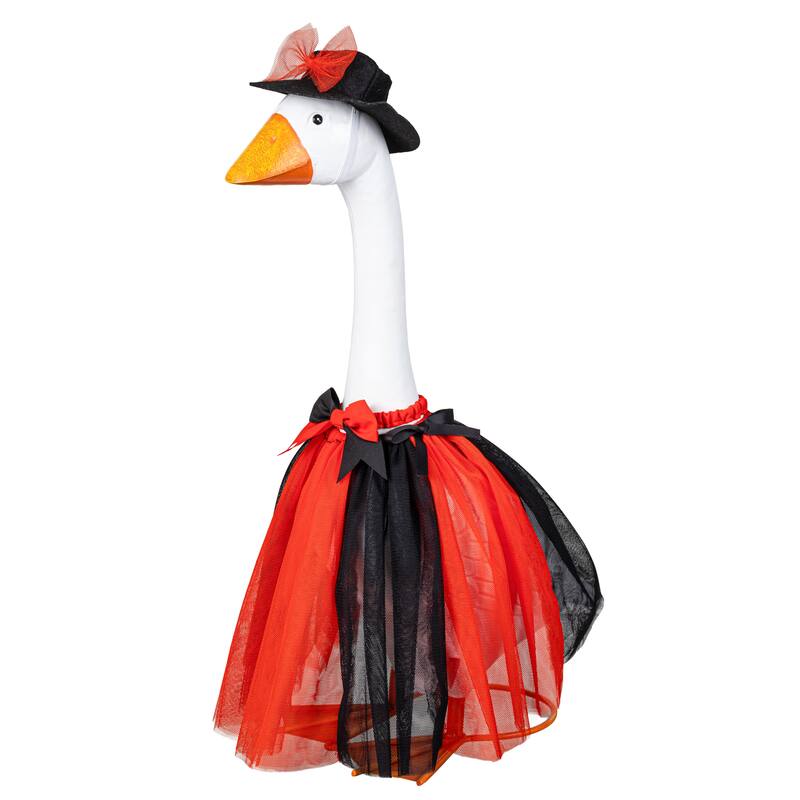 Porch Goose Outfit for Garden Statue - Midnight Witch
