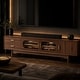 preview thumbnail 3 of 6, 78.7 Inch TV Stand for 85 Inch TV, Modern Entertainment Center with Fluted Glass Doors, 2 Drawers Storage