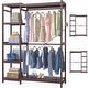 preview thumbnail 49 of 65, Bamboo Closet System Clothes Rack, Large Freestanding Garment Rack Clothing Rack for Hanging Clothes