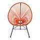 preview thumbnail 11 of 24, Vinyl Cord, Indoor and Outdoor Acapulco Chair - Set of 3 Orange