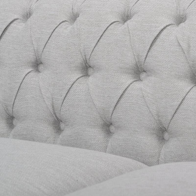 Roomfitters Modern Chesterfield 3-Seater Sofa, Tufted Upholstered Couch with Nailhead Trim and Deep Seating