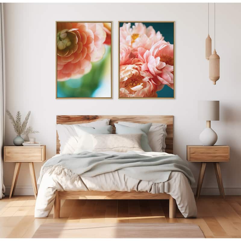 Kate and Laurel Sylvie Light Side Framed Canvas by Alicia Bock