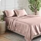 preview thumbnail 17 of 22, Bare Home Poly Satin Sheet Set California King - Blush