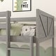 preview thumbnail 16 of 18, Twin Size Floor Bunk Bed with Safety Guardrails and Built In Ladder