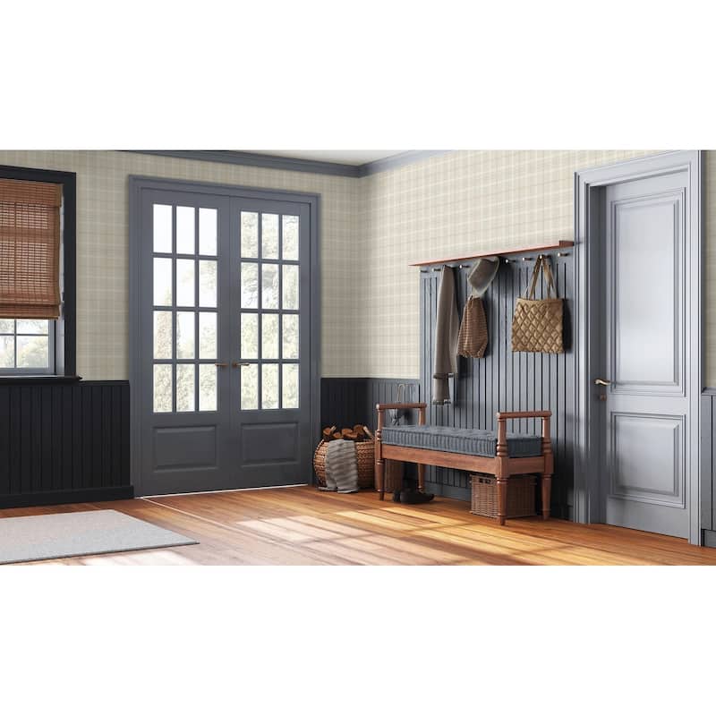 NextWall Tailor Plaid Peel and Stick Wallpaper