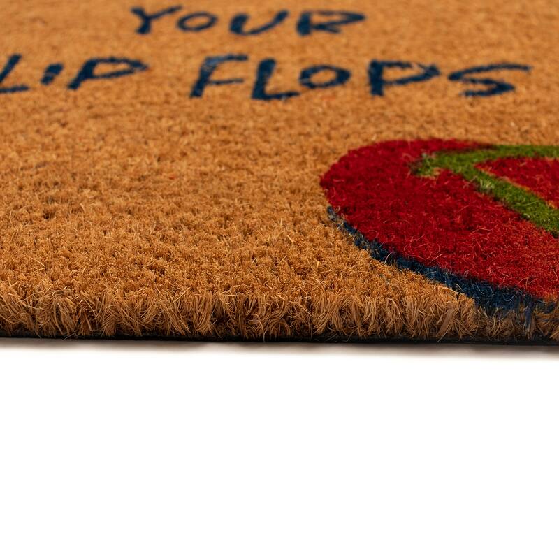 Liora Manne Natura Remove Flip Flops Outdoor Mat Spice 24"X36"