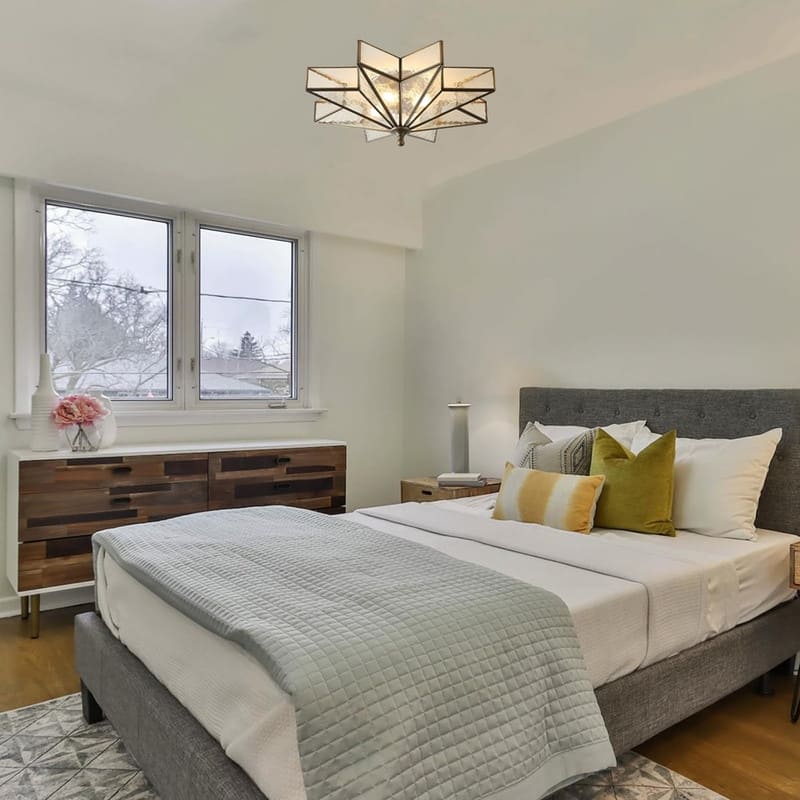 19.5 Inch bathroom fixtures light bronze ceiling light brass large flush mount fixture - N/A