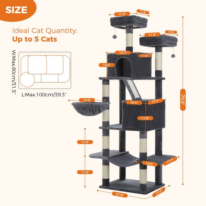 71" Large Cat Tree