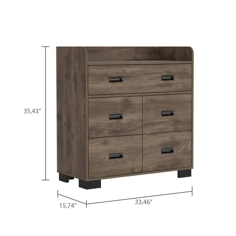 FM Furniture Anemone Dresser, with Double Drawer, and 4 Single Drawers
