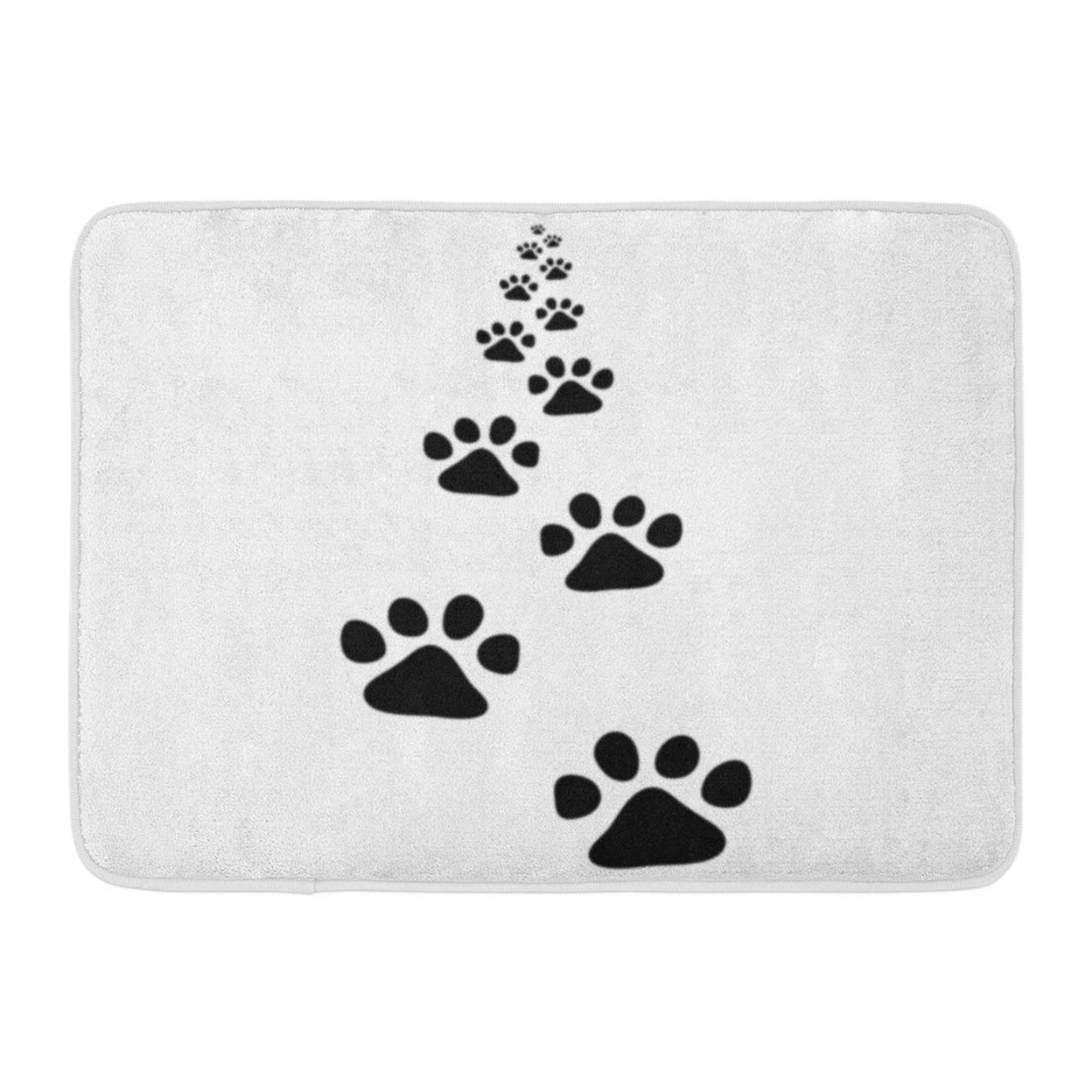 Shop Paw Black Footprints Of Dog Cat Pattern Abstract Cartoon Doormat Floor Rug Bath Mat 23 6x15 7 Inch Multi Overstock 31778244