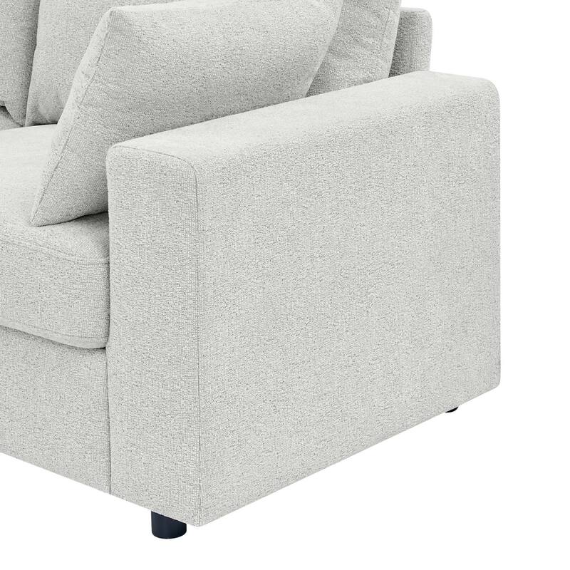 78" Modern Upholstered 2-seater Sofa with 2 Throw Pillows