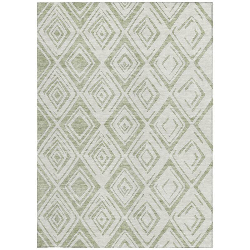 HomeRoots Geometric Transitional Rectangle Outdoor Rug