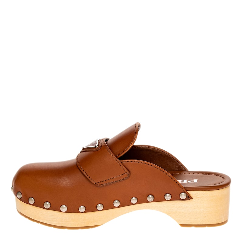 Prada Studded Leather Clogs